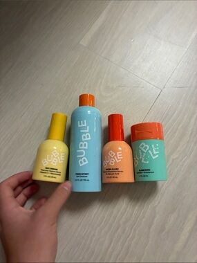 Bubble Kids Hair & Skin Set - Blue, Yellow, Peach, Teal